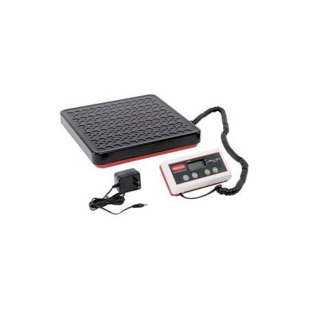 Rubbermaid Commercial Pelouze FG404088 Digital Receiving Scale with Remote Display, 400lb x 0.5lb, Black/Red/White FG404088